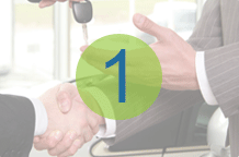 Handshake with car keys